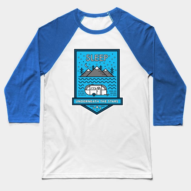 Sleep Underneath the Stars Wanderlust Baseball T-Shirt by CR8ART